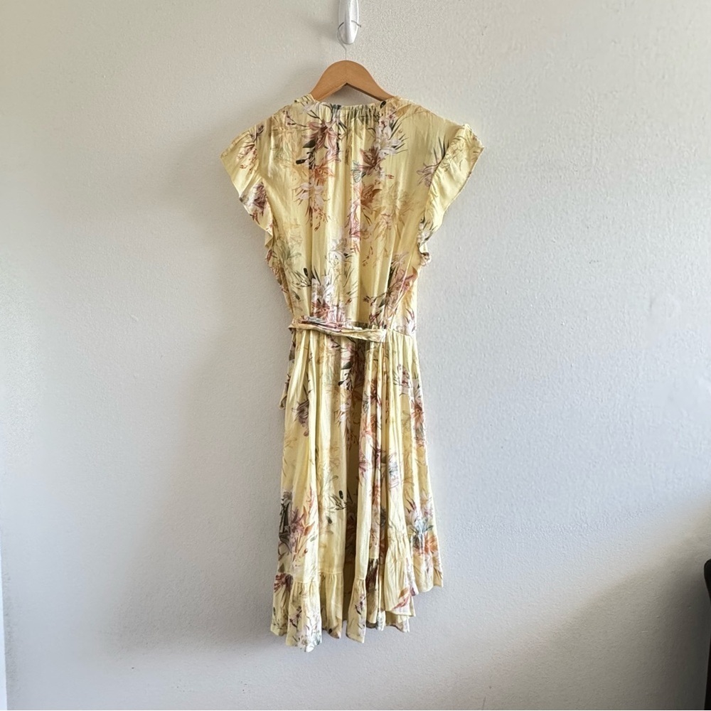 RAVN x Revolve Yellow Floral  Wrap Dress size Small - Picture 5 of 11